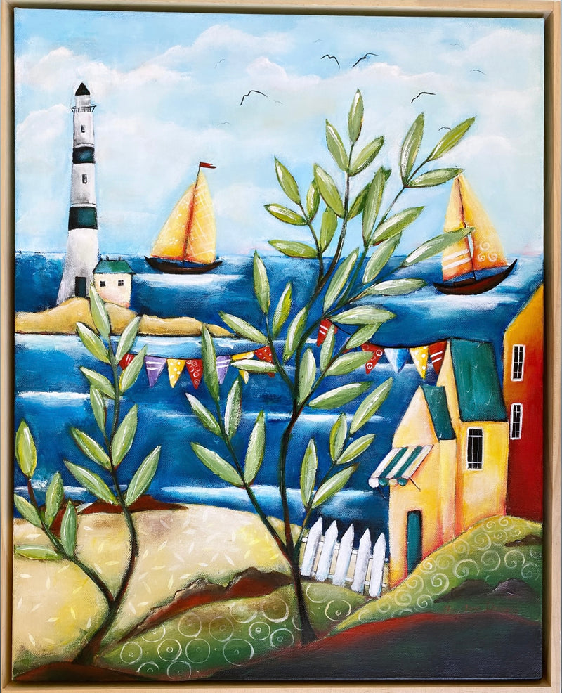 ITALIAN TRAVELS, art of the ocean by Christine Onward FREE POSTAGE