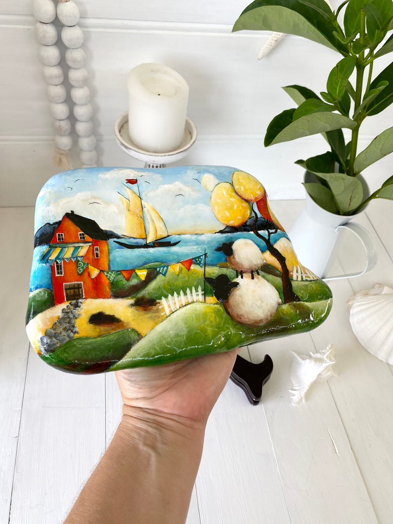 WHEN I GROW UP… - art with a story, painted rock by Christine Onward (POSTAGE COST INCLUDED)