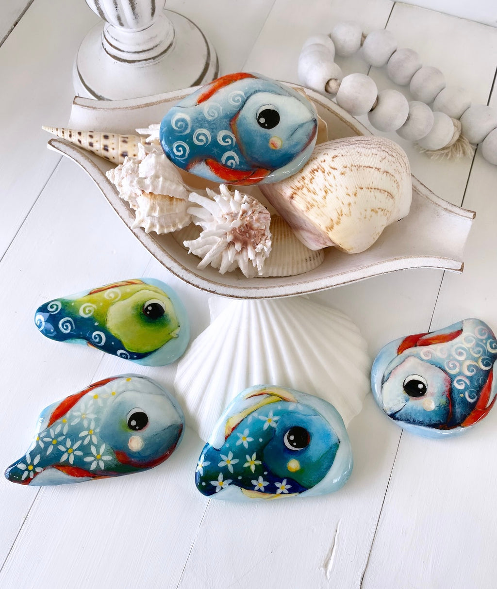 MYSTERY PACK 1 - blue coral fish and art by Christine Onward (POSTAGE COST INCLUDED)