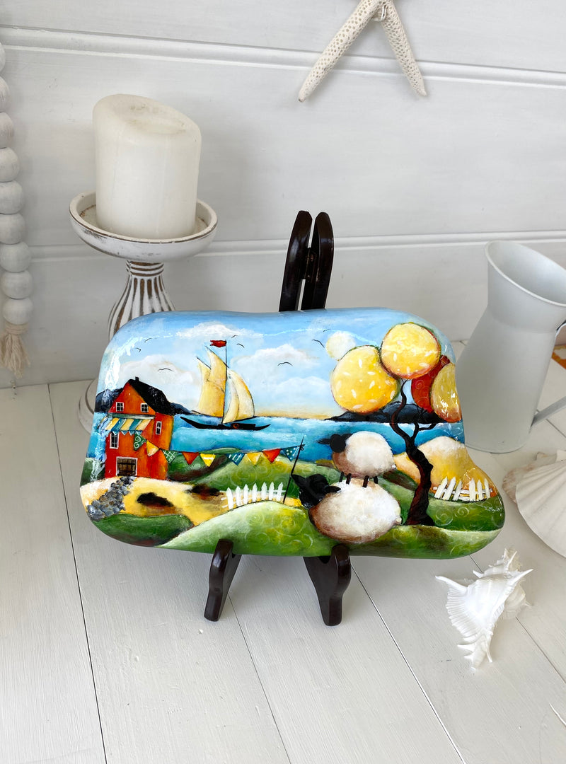 WHEN I GROW UP… - art with a story, painted rock by Christine Onward (POSTAGE COST INCLUDED)